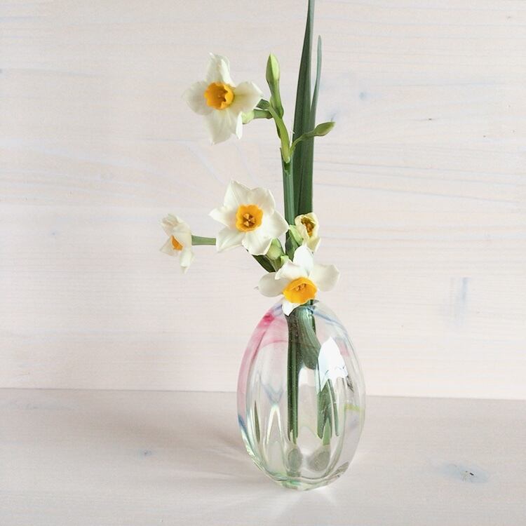 硝子家すずめ 一輪挿し オーロラ