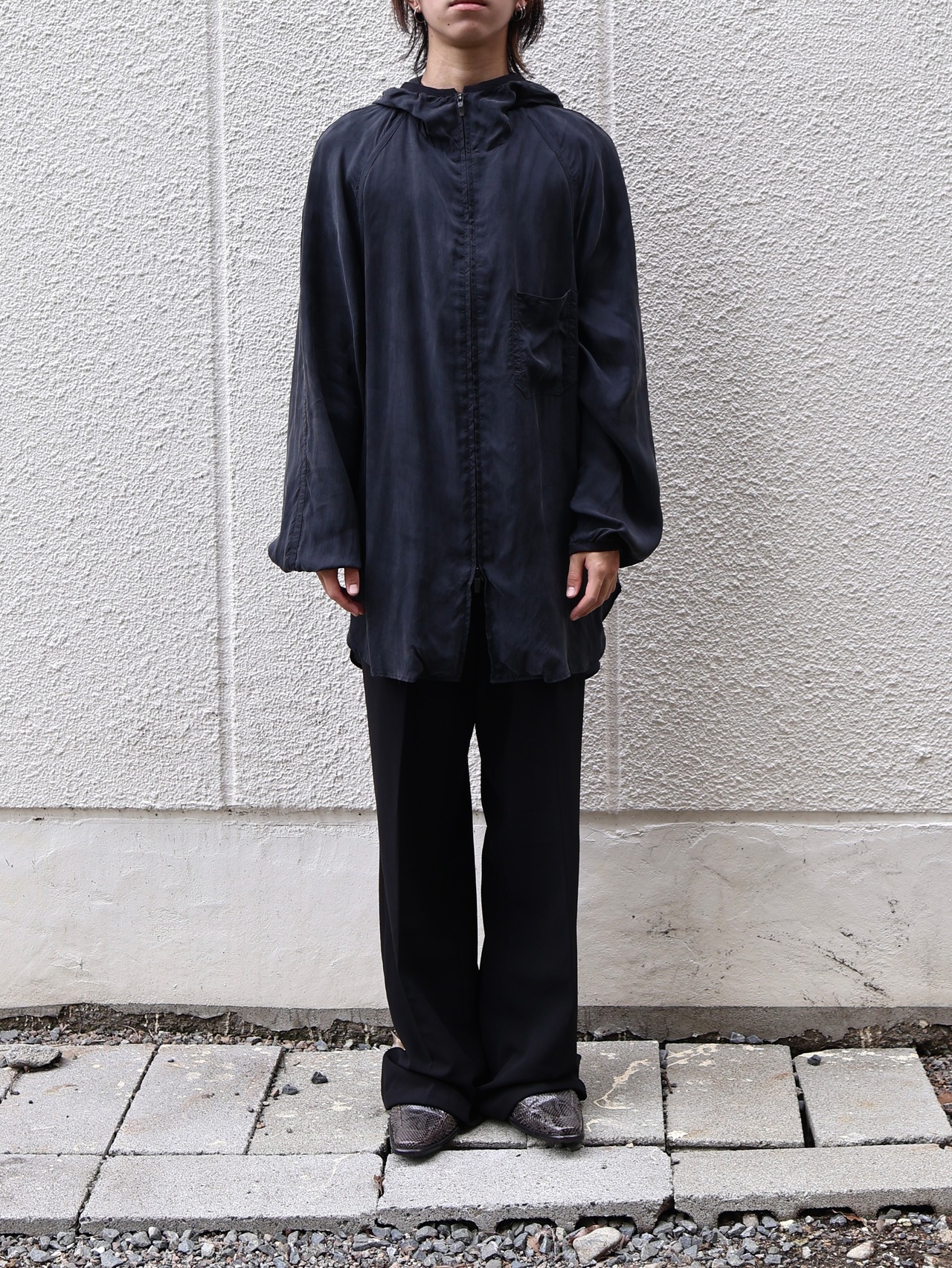 【y-3】raglan cupro hoodie
