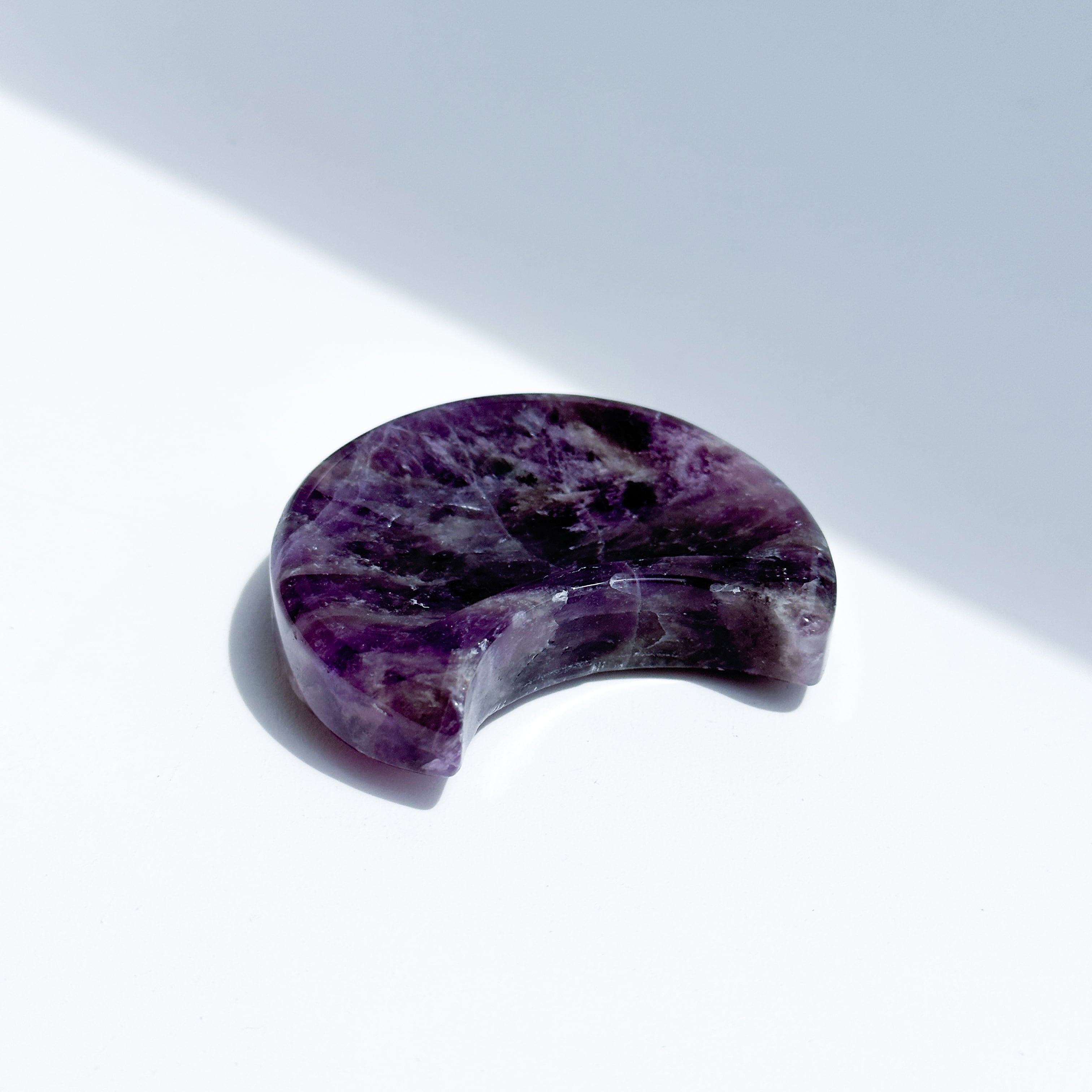 ドリームアメジスト月型のうつわ02◇ Dream Amethyst ◇天然石・鉱物