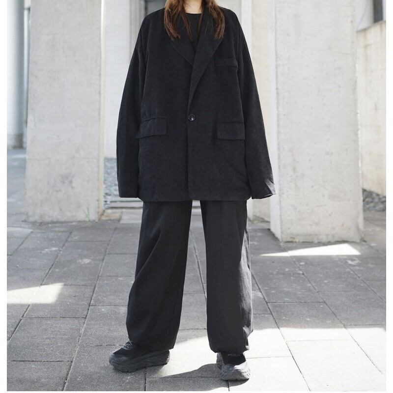 帯電防止処理加工 LiNoH ベルテッドルーズジャケット/BELTED LOOSE