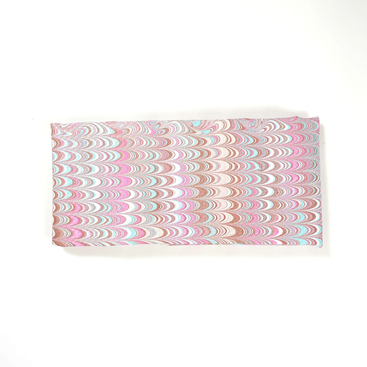 ❤︎リバーシブル半巾帯 　ハート墨流し［チョコレートフランボワーズ］ピーコック