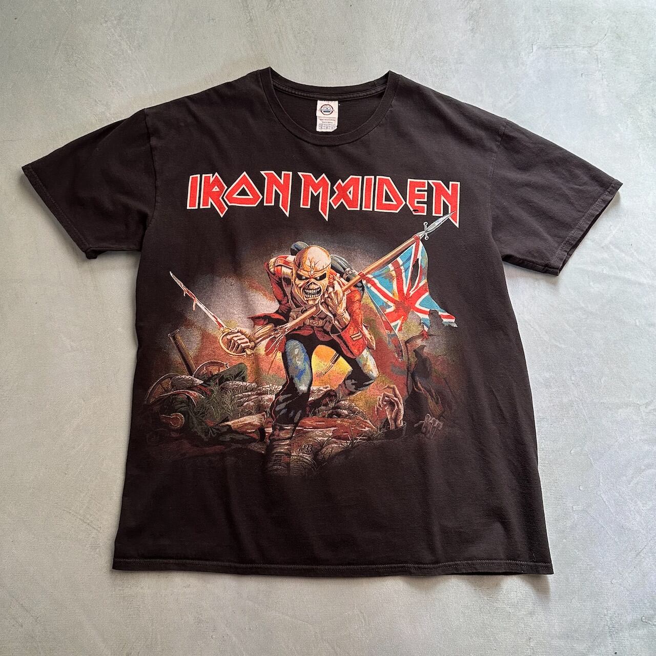 IRON MAIDEN アイアンメイデン バンドTシャツ ダメージ有り 黒 XL 古着