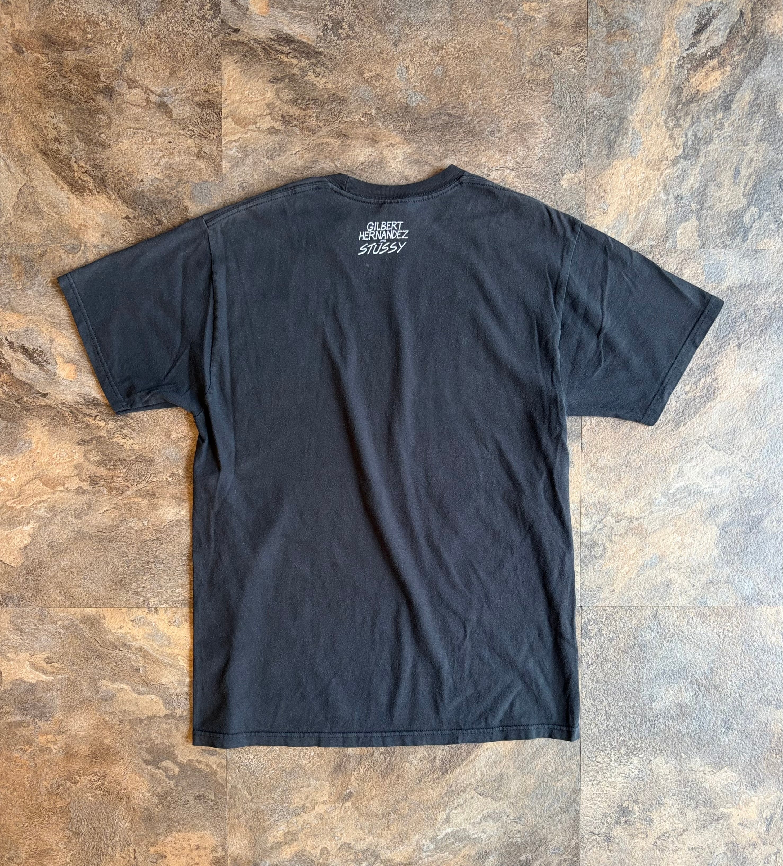 vintage 00s old stussy tシャツ 黒　短丈　M 00s OLD STUSSY×ギルバート・ヘルナンデス Tシャツ 8ボール M | enishi