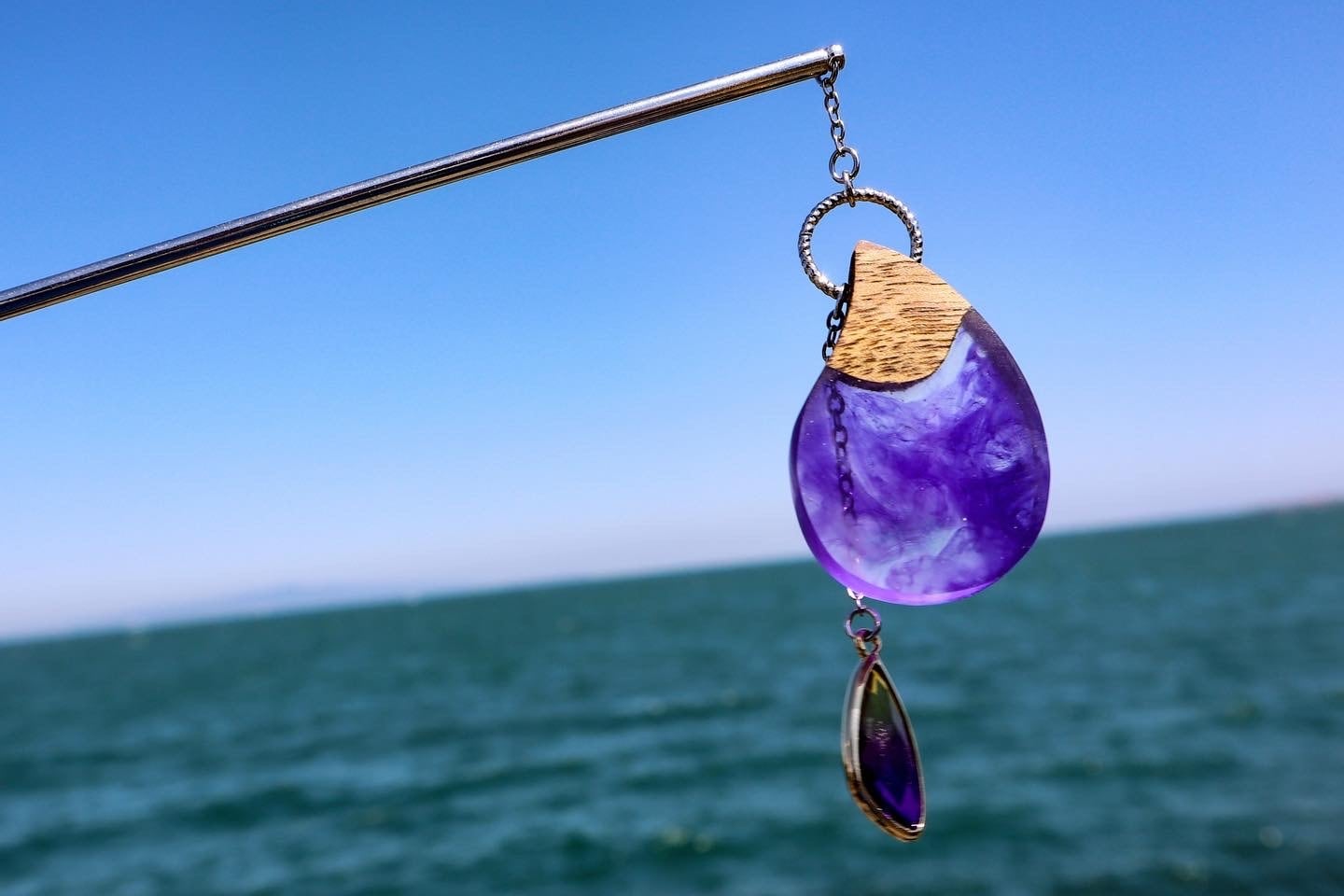 紫雫のかんざし | HENDY CLAFT ウッドレジン工房