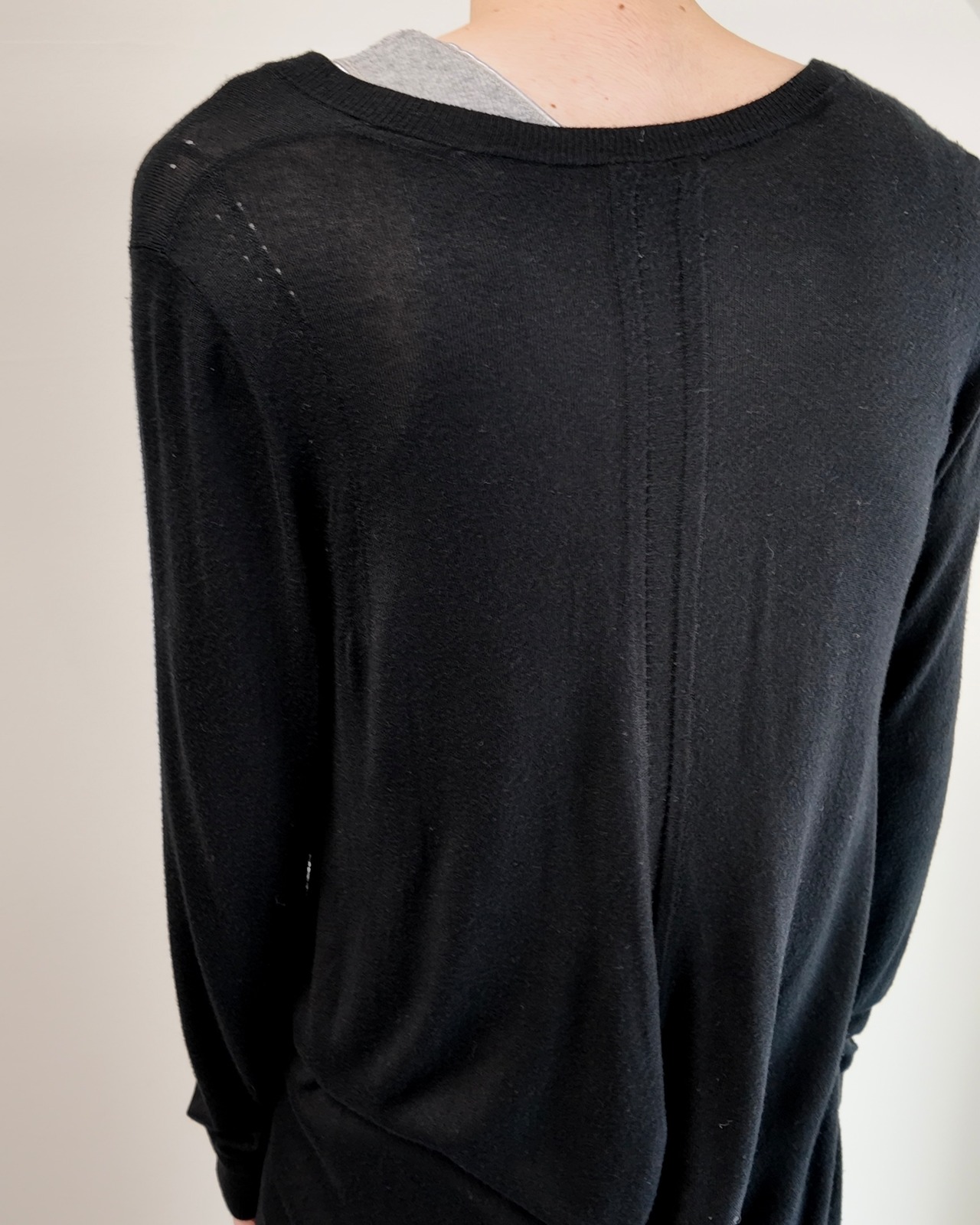 【ANN DEMEULEMEESTER】long length deformed knit