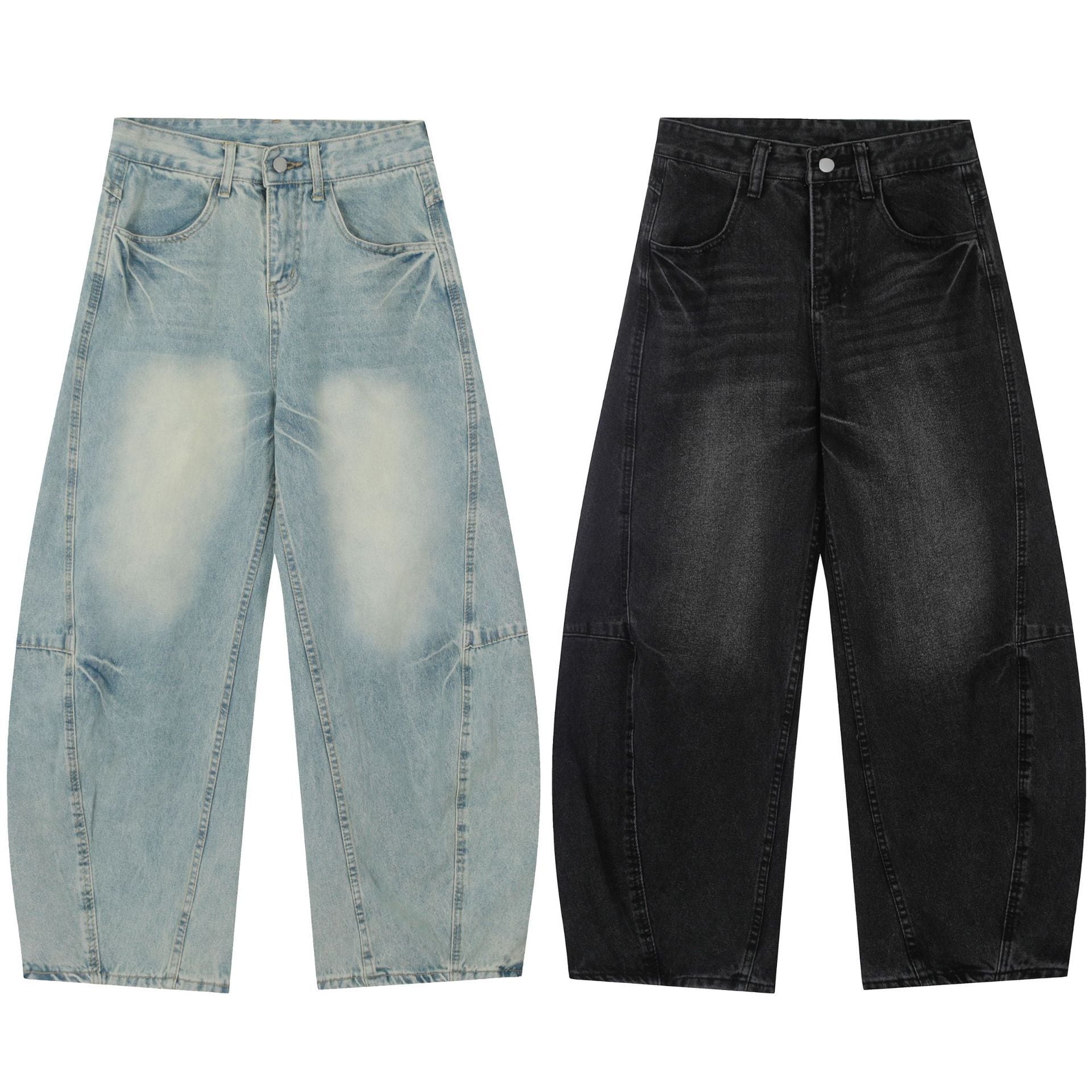 elev シルバー ワイドデニム Mサイズ ワイドデザインデニム el1250 | elev fashion store
