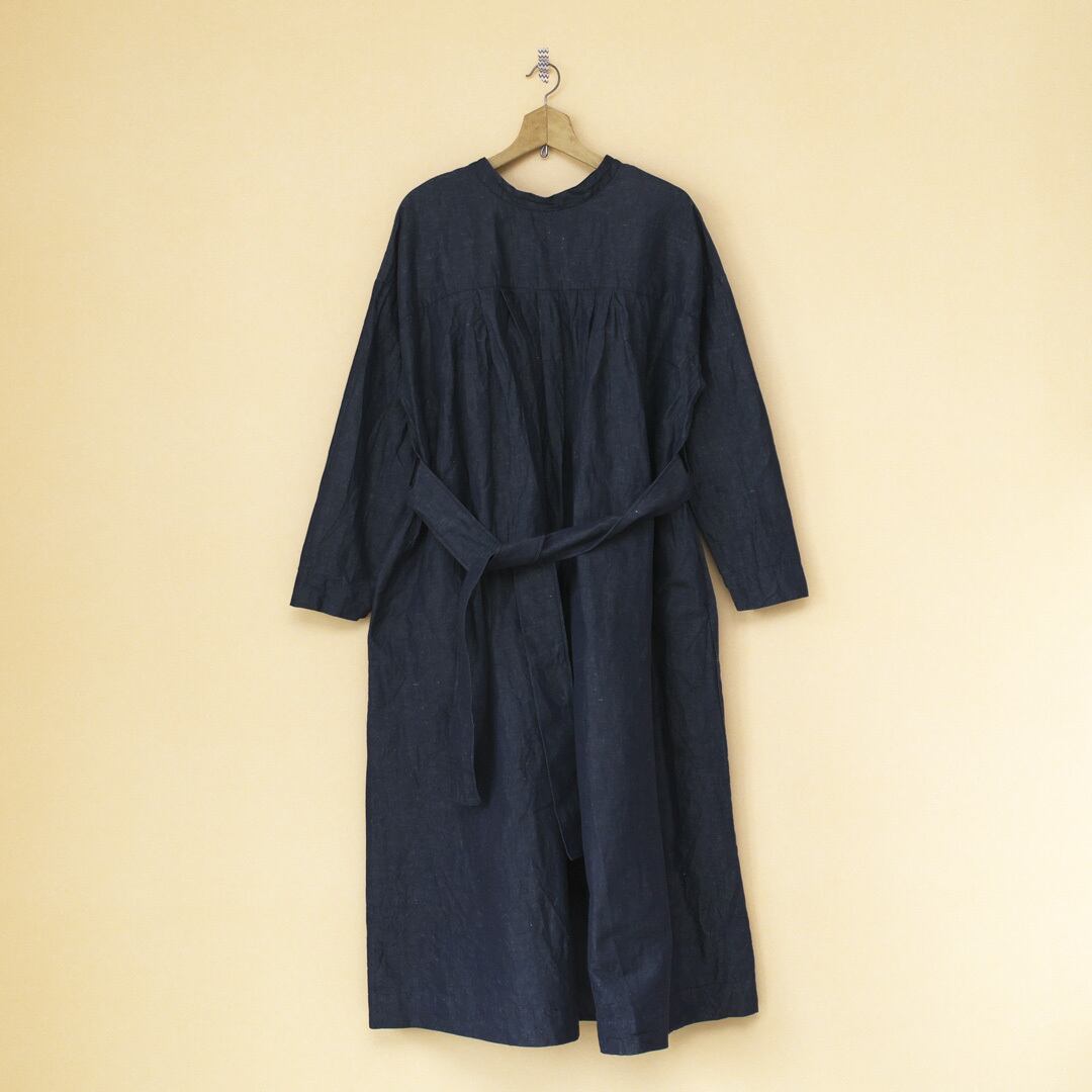 Gauze# ガーゼ G591 フロントタックワンピース・インディゴ