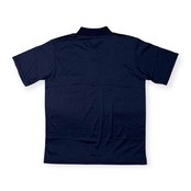 美品 HARDY AMIES ハーディエイミス ロゴ刺繍 ポケット付き 天竺コットン 半袖 ポロシャツ サイズ 5 /ネイビー/メンズ/日本製