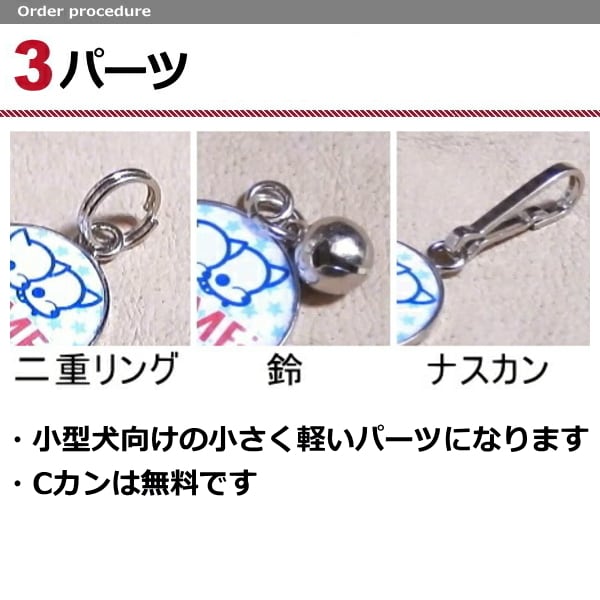 スキップドッグ！ 迷子札 タンタスクスカル ネームタグ 名入れ