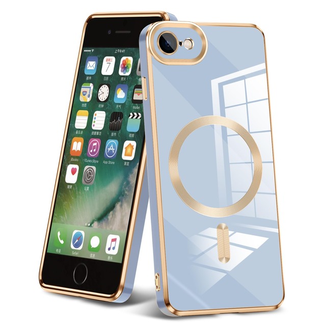 HAYNJWSLB 対応 iPhone SE3/SE2/8/7 用の ケース マグネット 耐衝撃 TPU レンズ保護