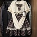 ゆめかわ♡ケープ付きグレンチェックワンピース　wanpi146