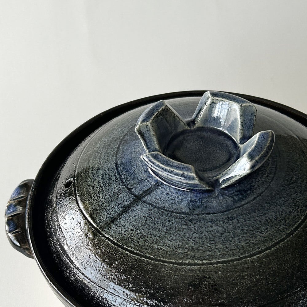 土鍋 9号 直火専用 瑠璃釉 4〜5人用 萬古焼 | みのさらら