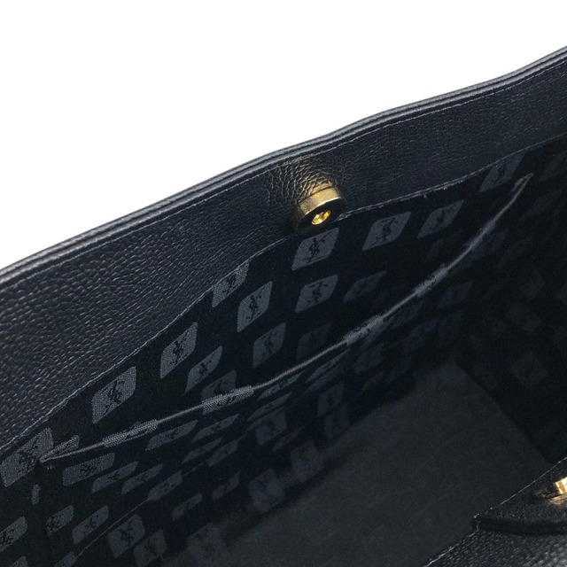 Yves Saint Laurent イヴ・サンローラン ハンドバッグ ブラック YSL レザー トップハンドル vintage ヴィンテージ オールド heismg