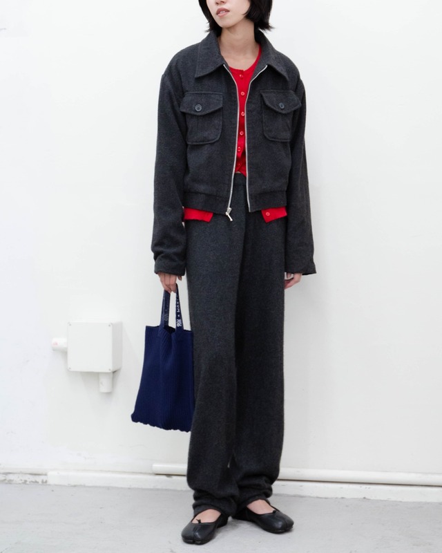 1990s cropped zip-up wool blouson