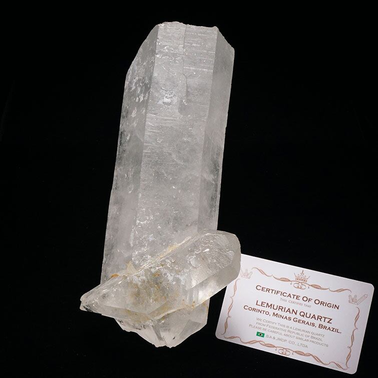 1.4Kg レムリアンシード 水晶 原石 ブラジル ミナスジェライス州 コリント産 証明書付属 一点物 281-197