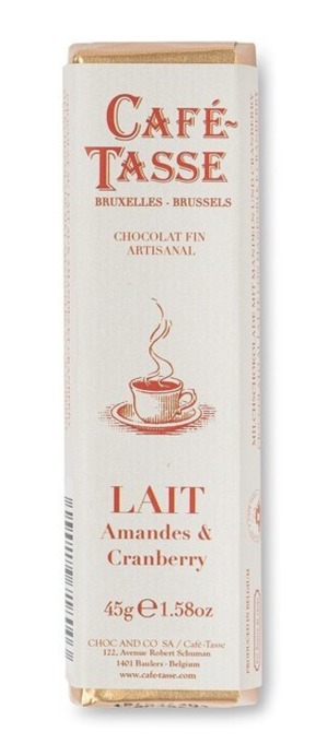 【Cafe-Tasse】アーモンド&クランベリーミルクチョコ45g