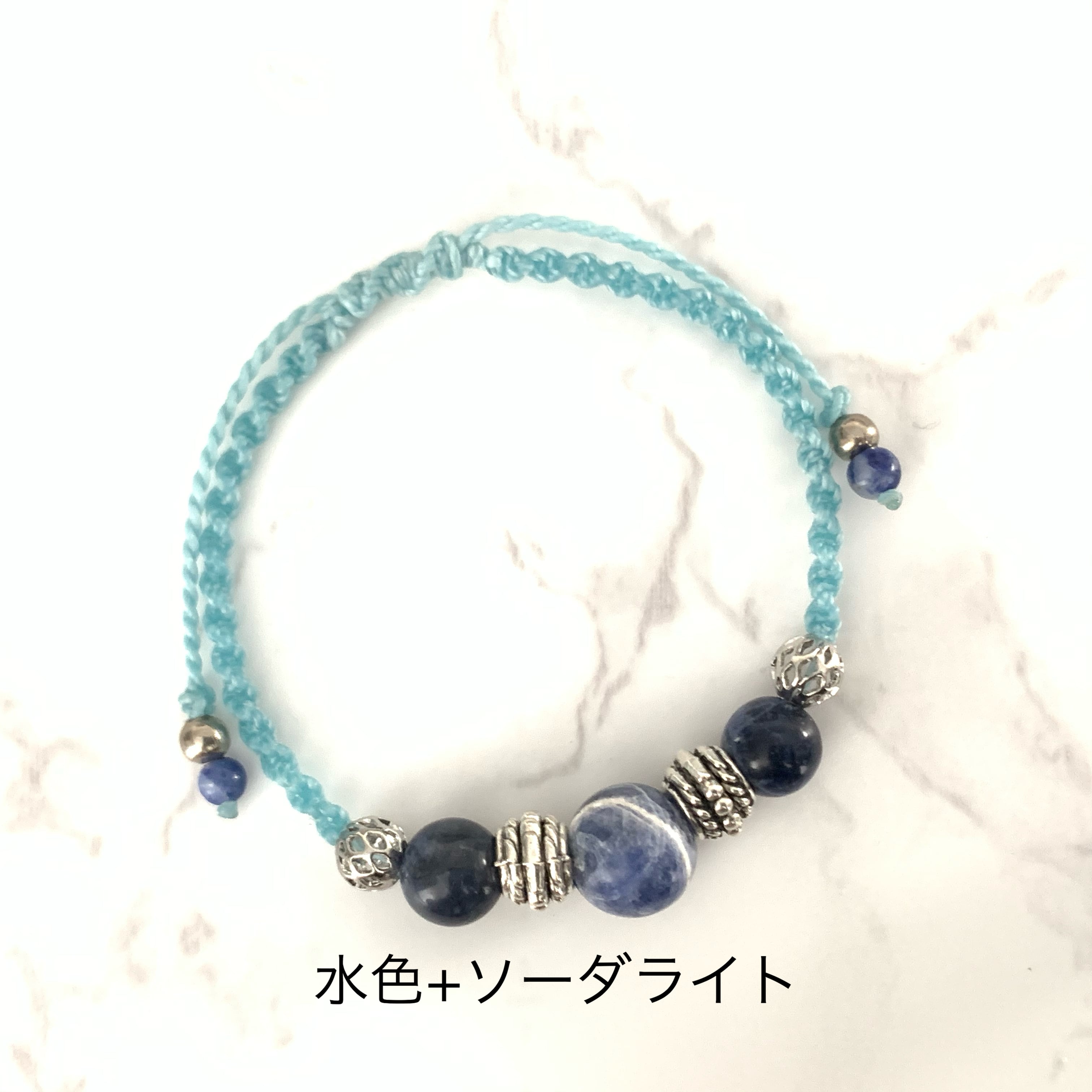 天然石のマクラメ編みブレスレット | crescent-天然石アクセサリーと