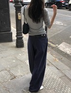 【新作5％OFF・3日間】Belt-Button Cotton Pants_2colors