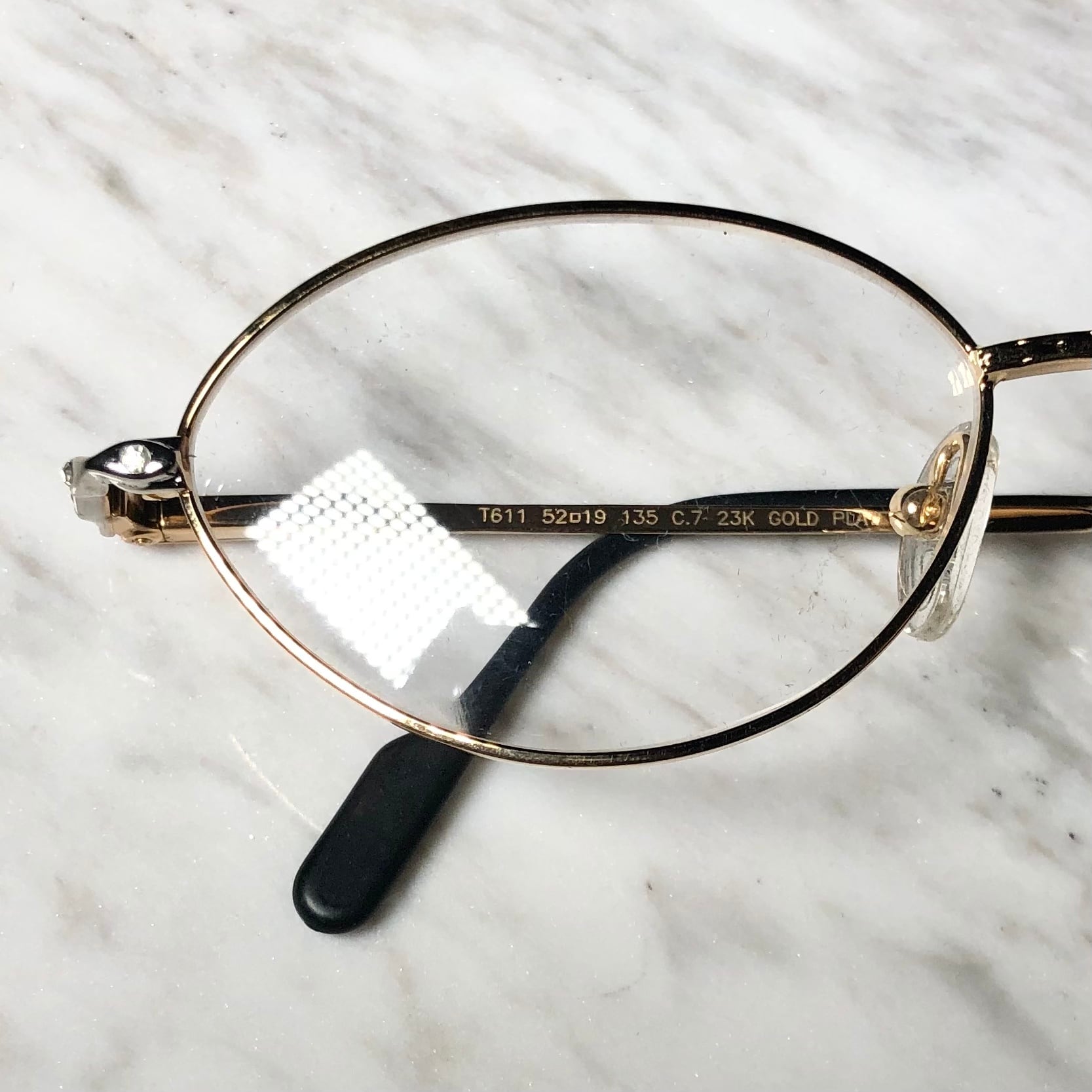 vintage TIFFANY LUNETTES 23k gold plated glasses vintage TIFFANY LUNETTES 23k gold plated glasses