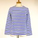 Basque10oz Border Boat Neck Cut & Sewn　White × Blue