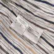 PIA SPORTS ピアスポーツ ストライプ シアサッカー風 BD 長袖シャツ サイズ 5 /ホワイト系/メンズ/ライカ/日本製