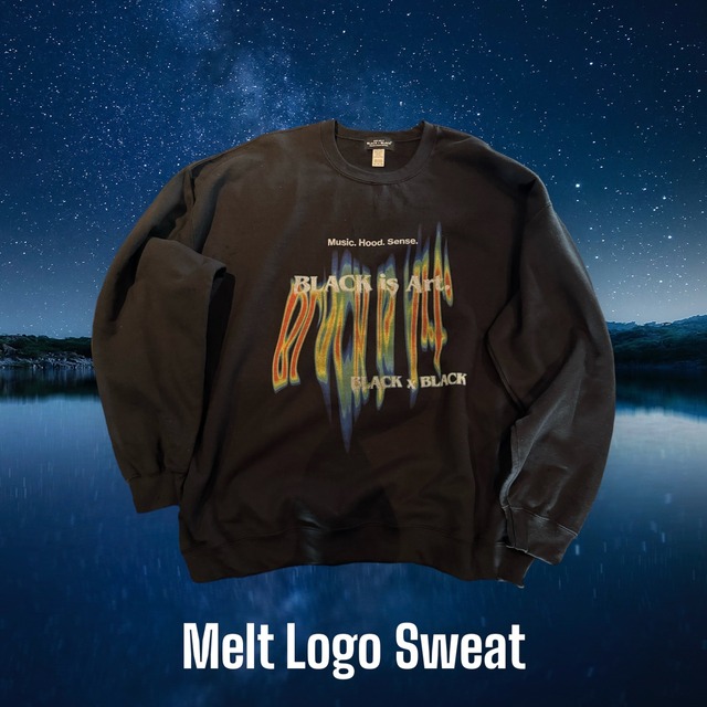 Melt Logo Sweat (Black)