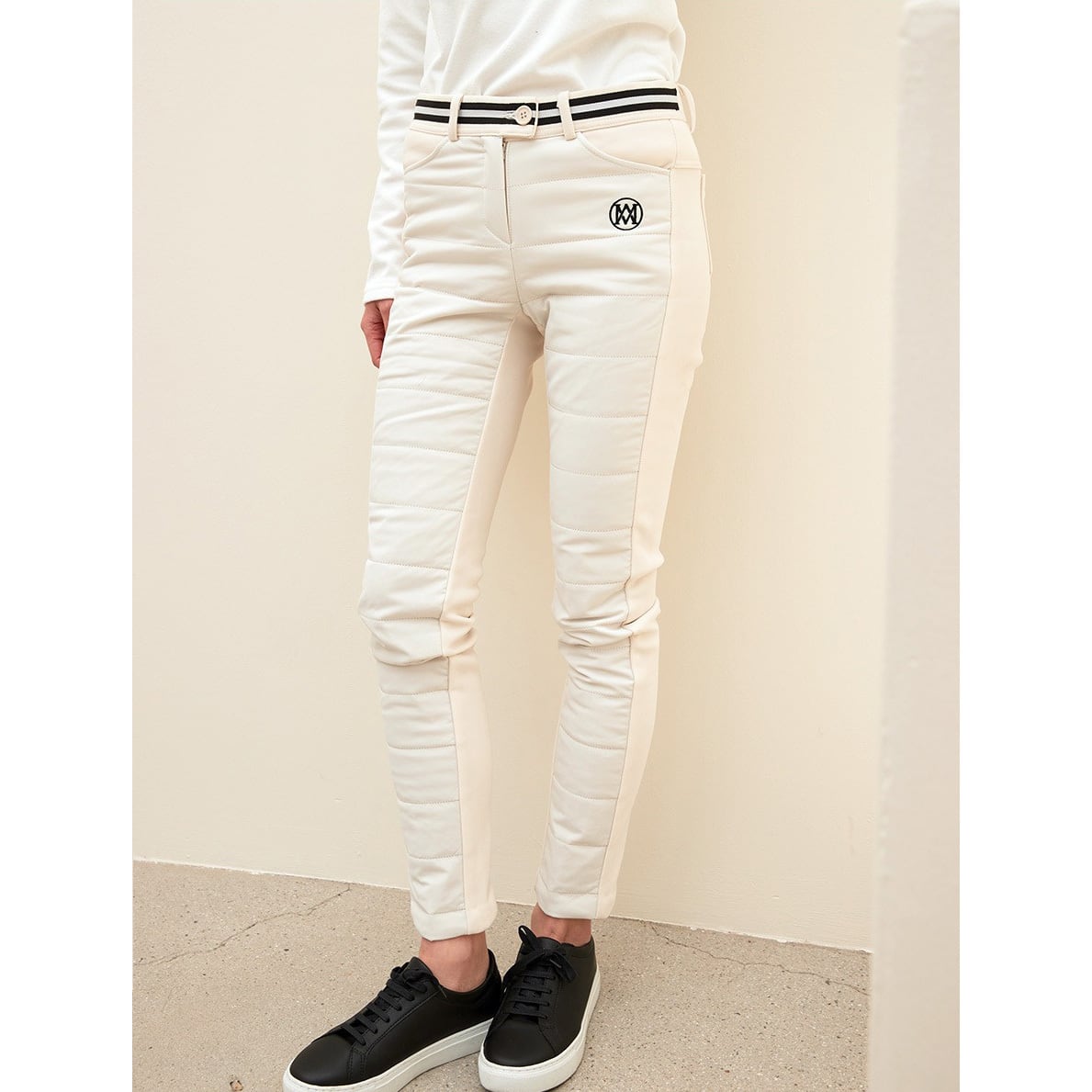 前面キルティング×裏起毛防風スリムパンツ (大きいサイズあり) | Festa