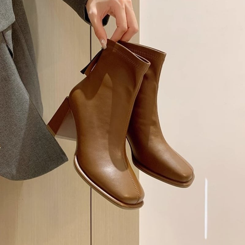 22cm〜 バックジッパーショートブーツ