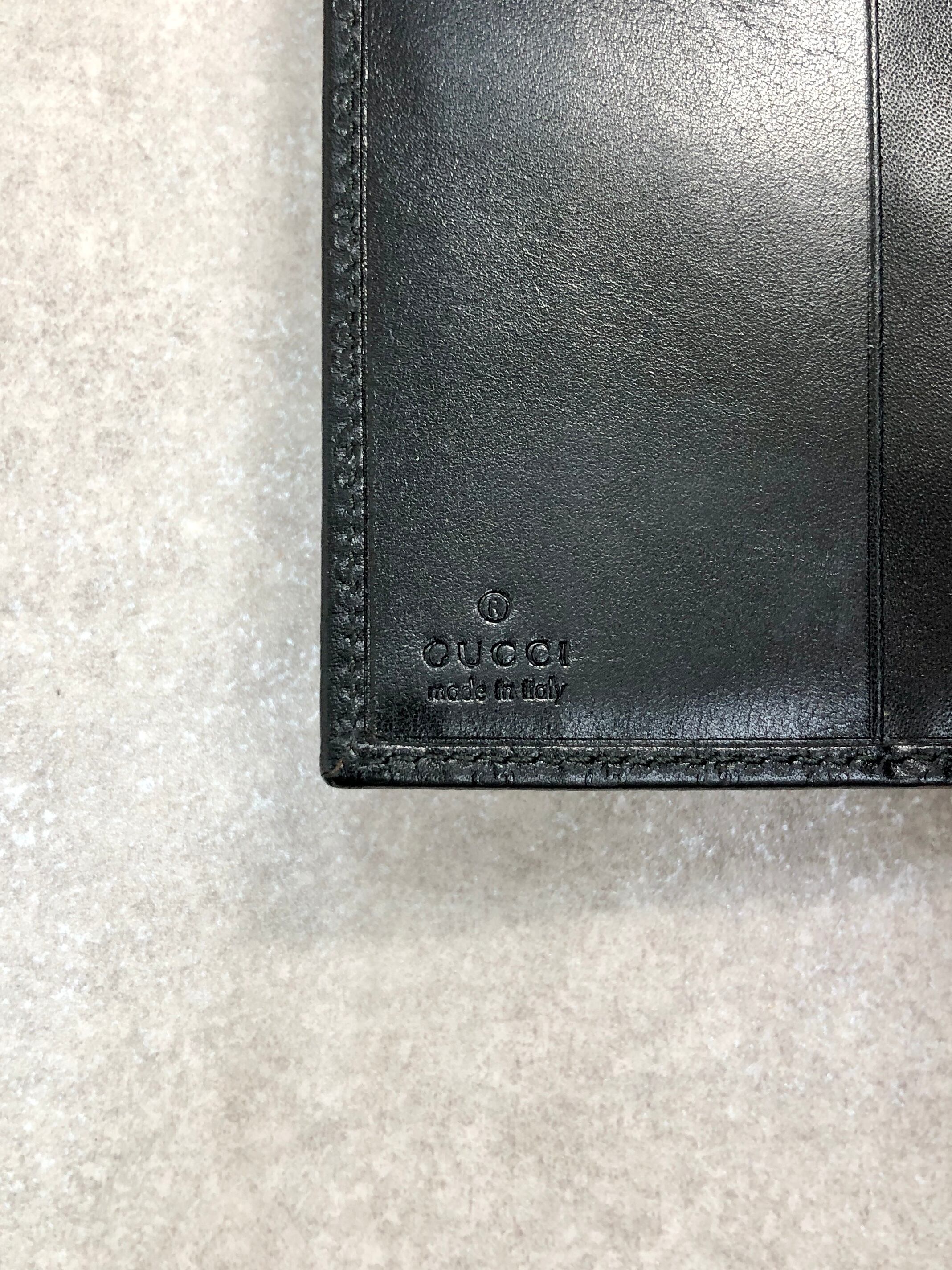 GUCCI グッチ ジャッキー 財布 ブラック GG柄 ロゴ レザー 2つ折り