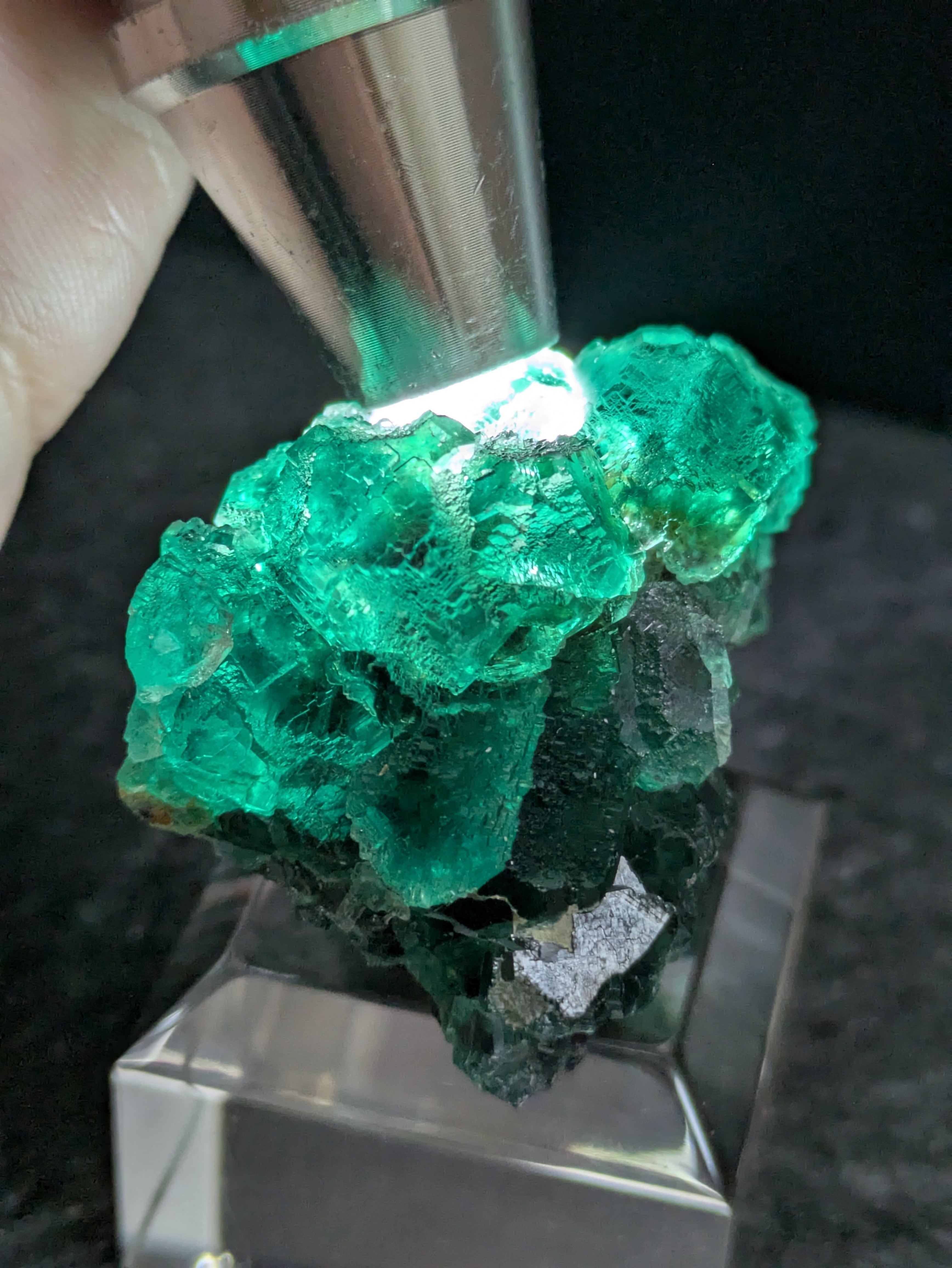 AfricanEmeraldPocket】オコルス鉱山 フローライト 蛍石 原石 標本