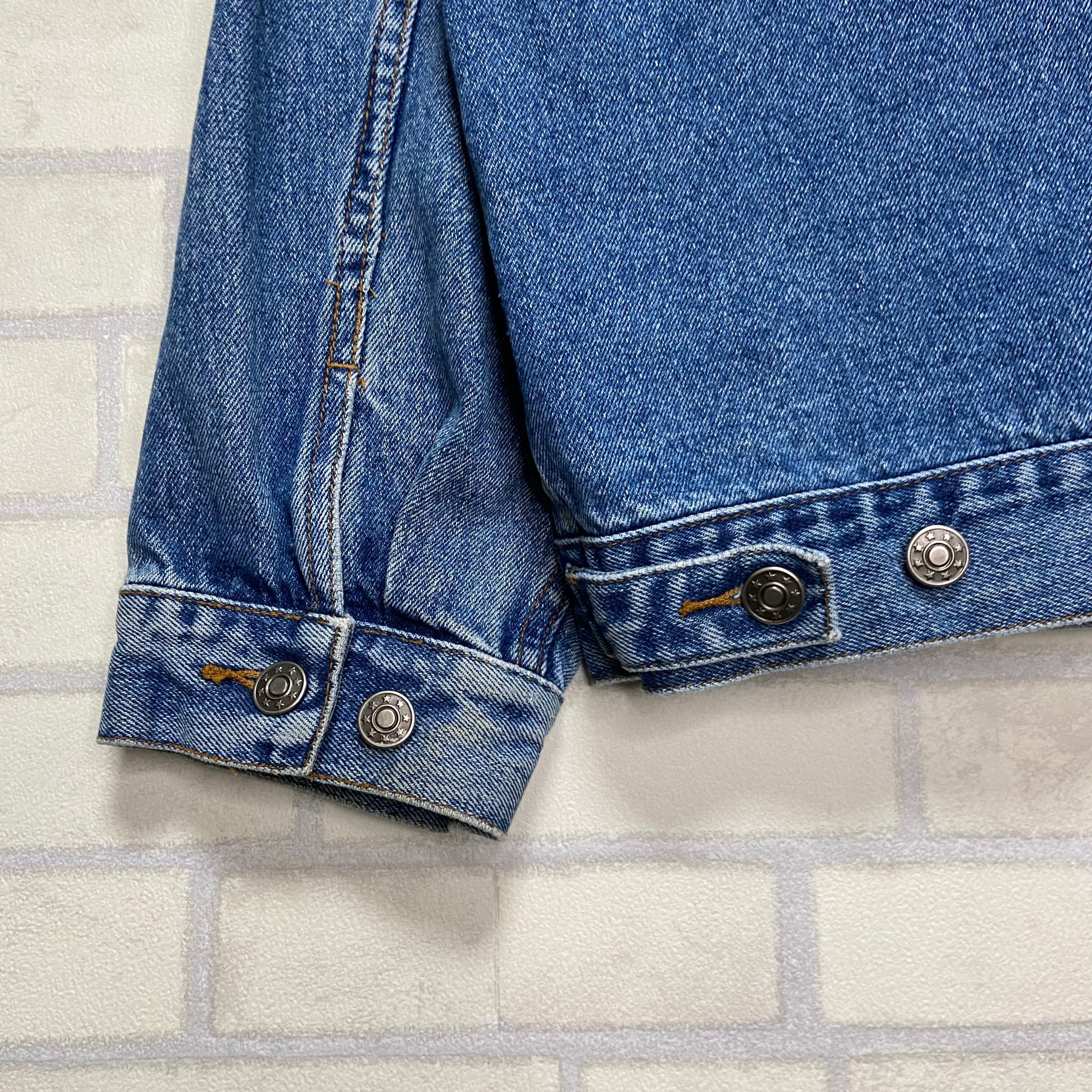 バック刺繍】UPSTREAM デニムジャケット XL 革パッチ | 古着屋OLDGREEN