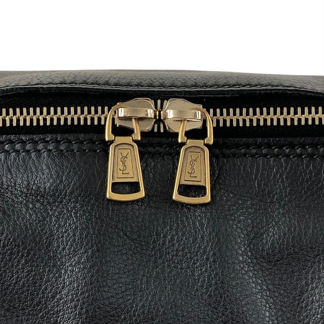 Yves Saint Laurent イヴ・サンローラン ショルダーバッグ ブラック ロック YSL レザー 2way ミニボストン vintage ヴィンテージ オールド wu64ez