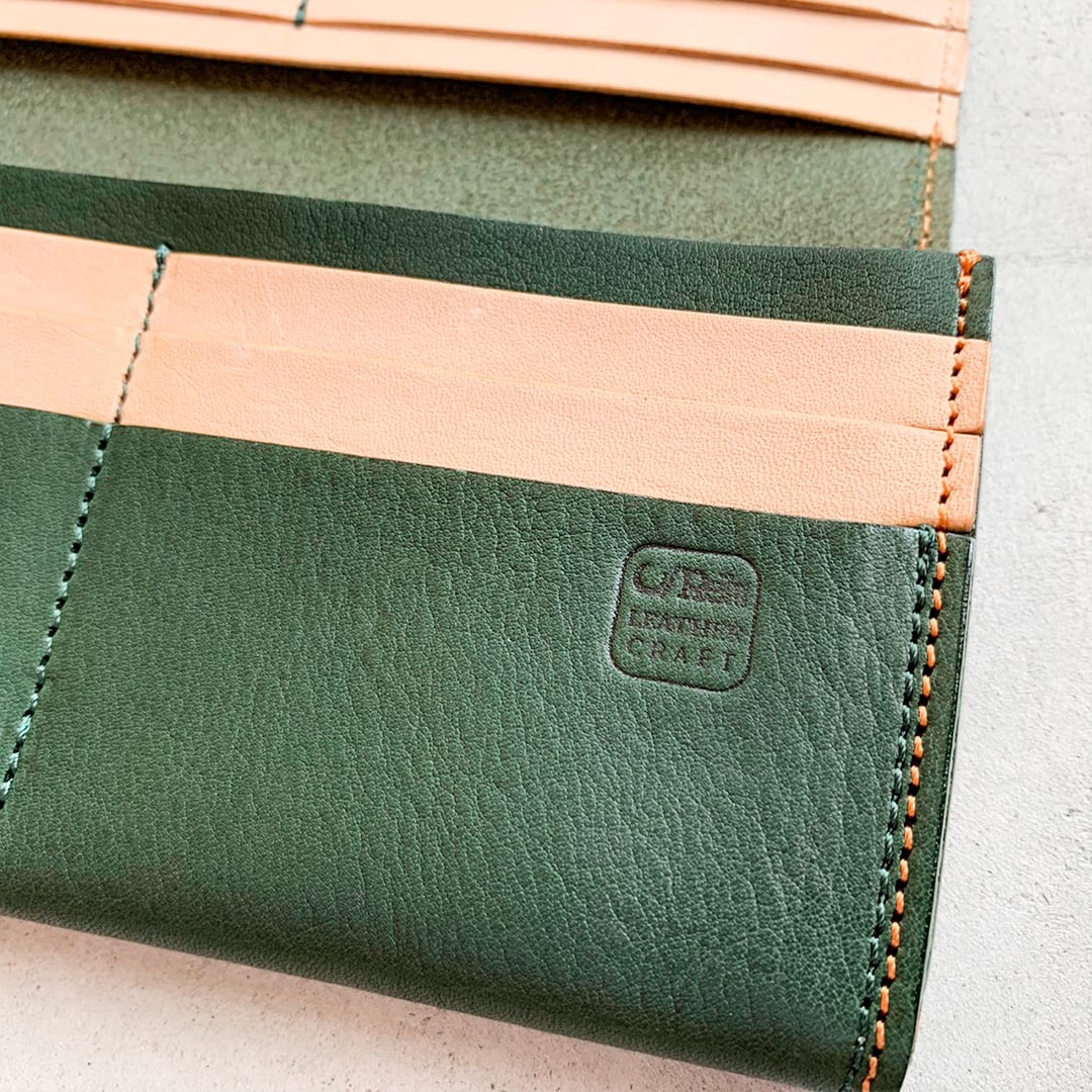 グリーンの長財布 | LEATHER CRAFT C/Rem グリーンの長財布 | LEATHER CRAFT C/Rem