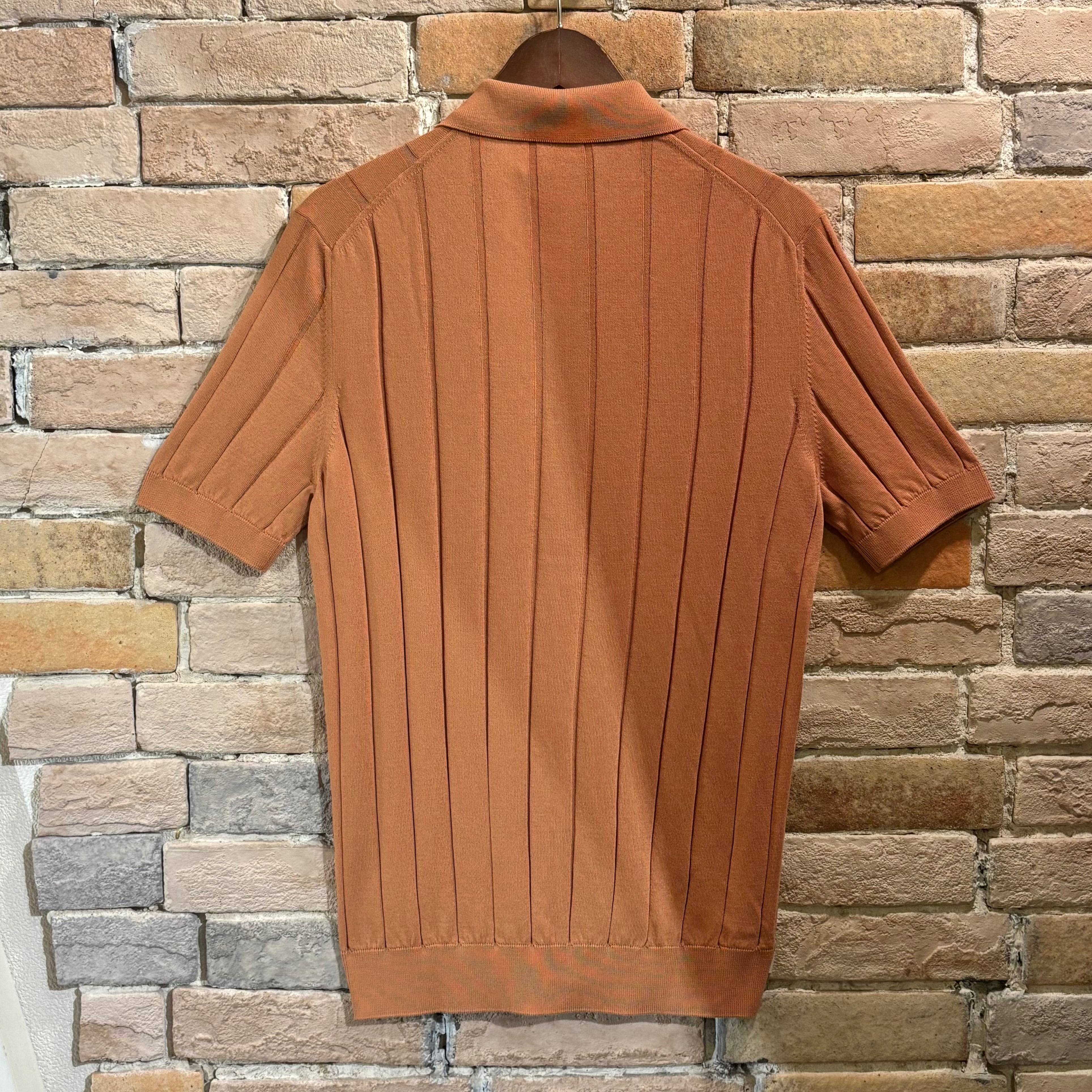 Gran Sasso 未使用品 サイズ50 フルオープン 半袖ニット イタリア製