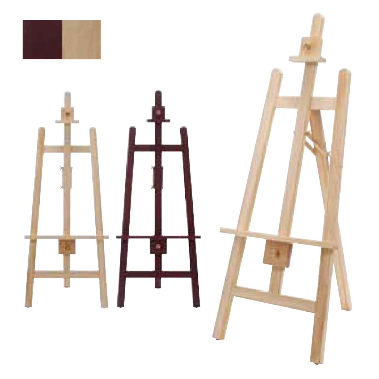 木製イーゼル(B2 B1 A1対応)1200mm スタンド ウェルカムボード メニューボード デッサン 展示 看板 店舗  EA-H120 - 7