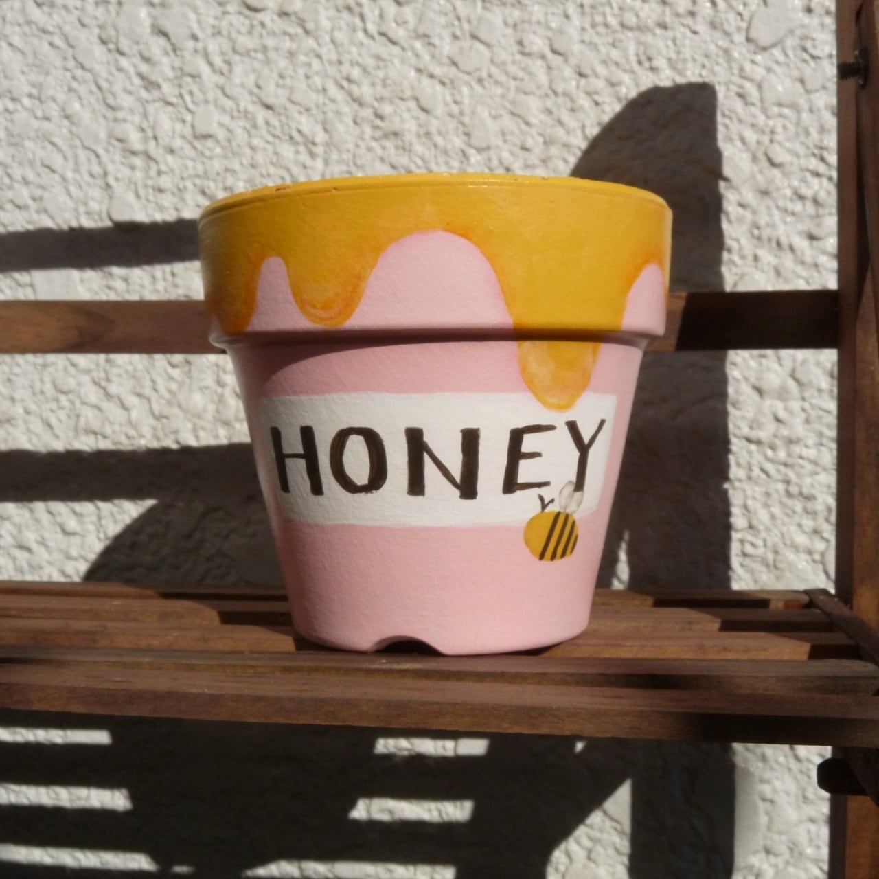 リメイク鉢　リメ鉢　スイーツ鉢　ぷっくり鉢　ハニー鉢　サボくま　多肉植物 リメイク鉢【HONEY（ピンク）】 | 多肉植物ラボ