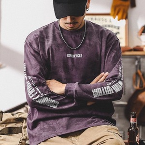 スリーブプリント クルーネック ロンT 10198