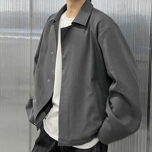 ラペルグレーシンプルブルゾン　MT0080410