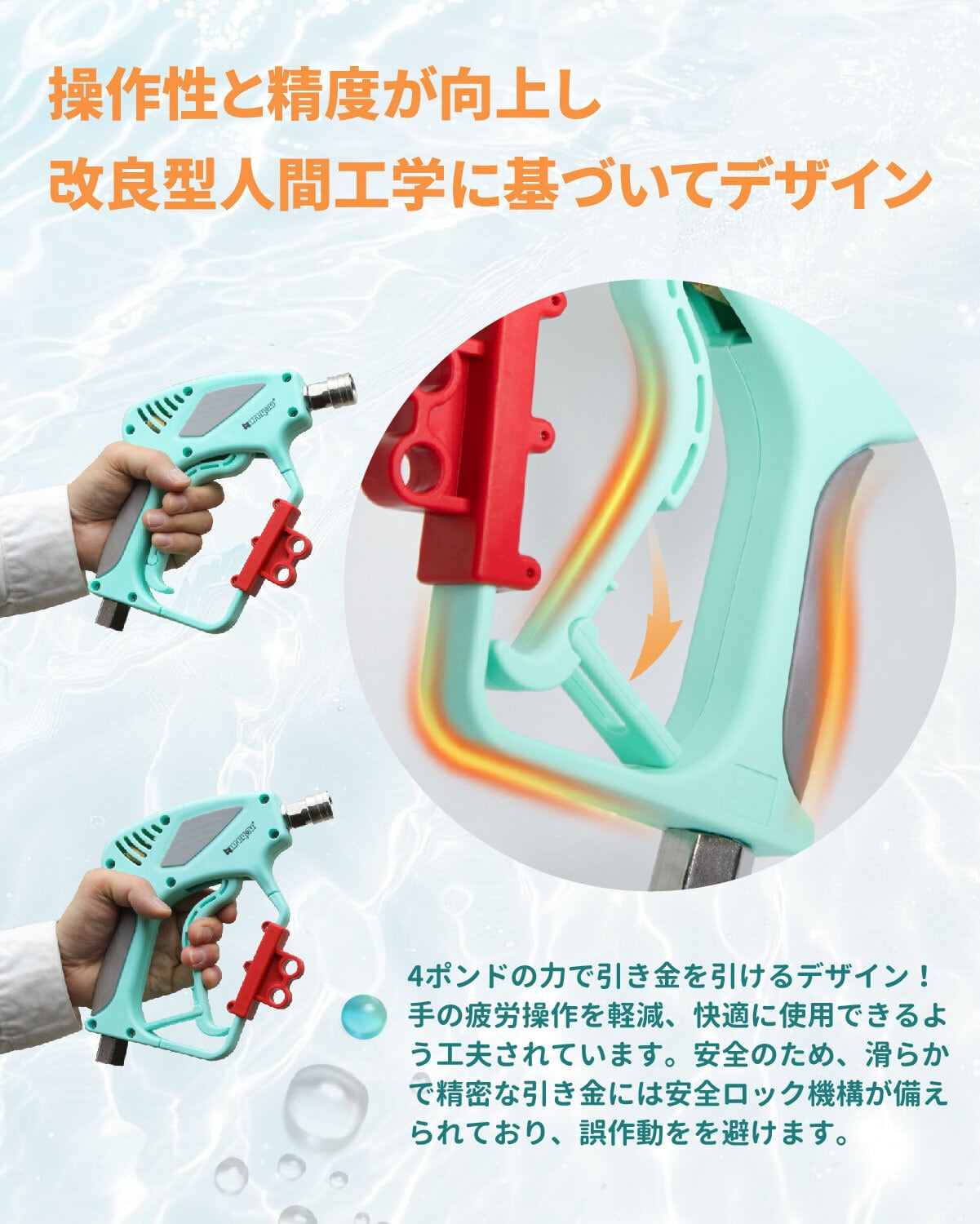 Kareyou 真鍮ストレートランス付ガン 高圧洗浄機用高圧ガン ショート