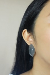 S925ポストマーブルダイヤピアス/020093