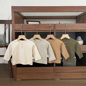 【秋作】クールネックリブシャツ