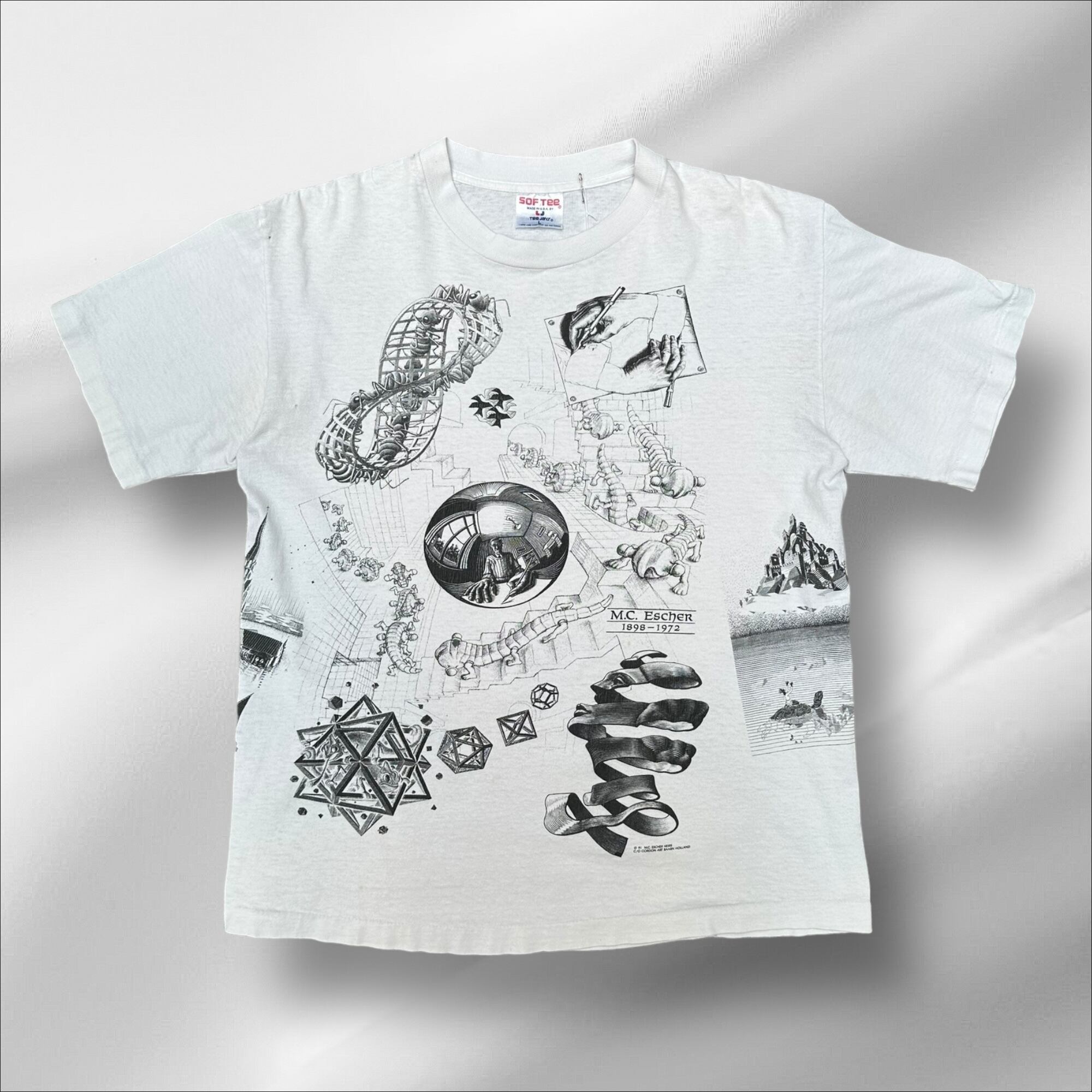 【90s MC Escher】Tシャツ　大判　シングルステッチ　vintage 1990's 