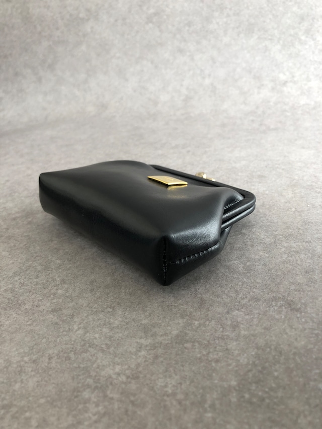CELINE セリーヌ 財布 ブラック ロゴプレート レザー がま口 コインケース vintage ヴィンテージ オールド z4abfu