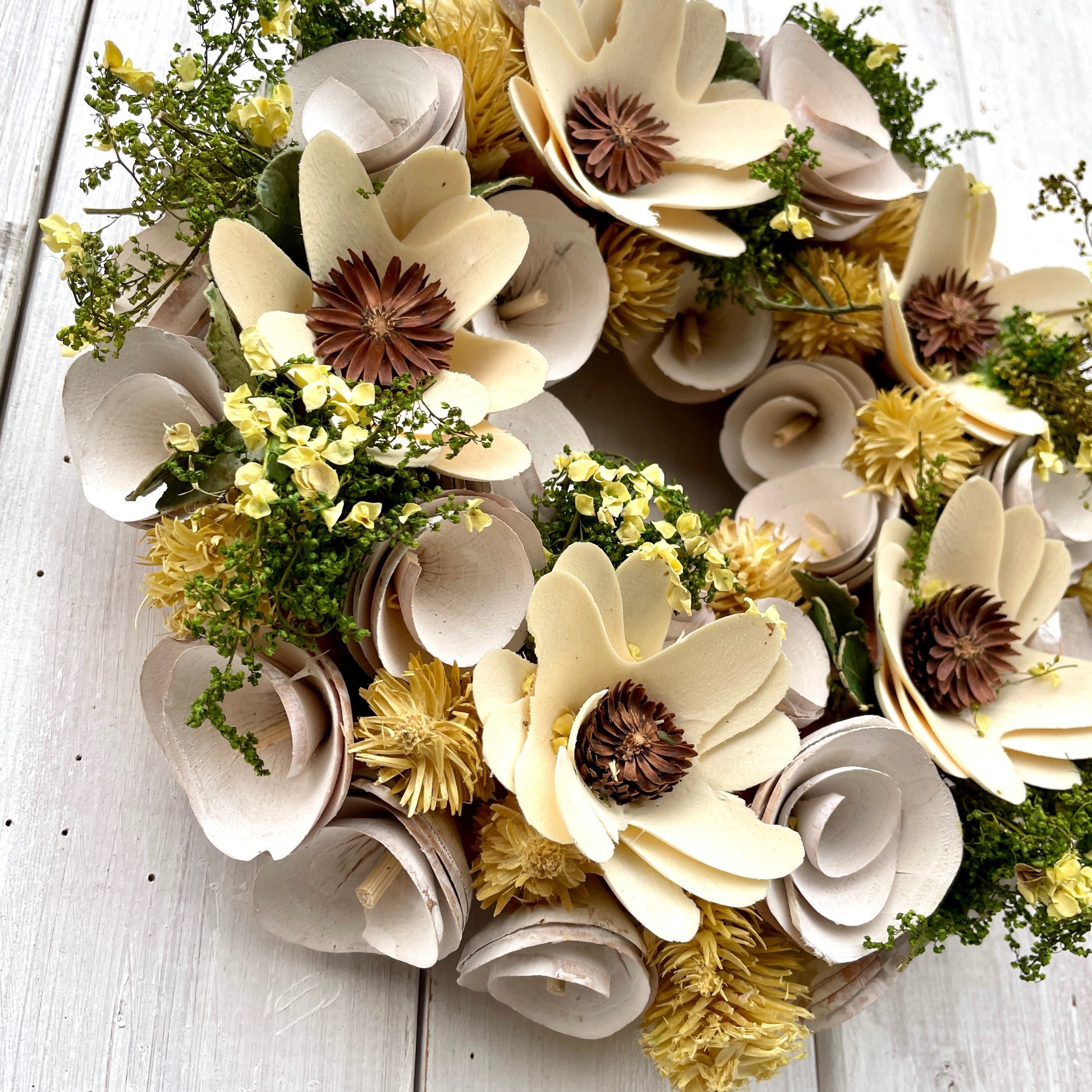 ◇ドライフラワーリース◇summer white◇◇プレゼント◇ 痒い 