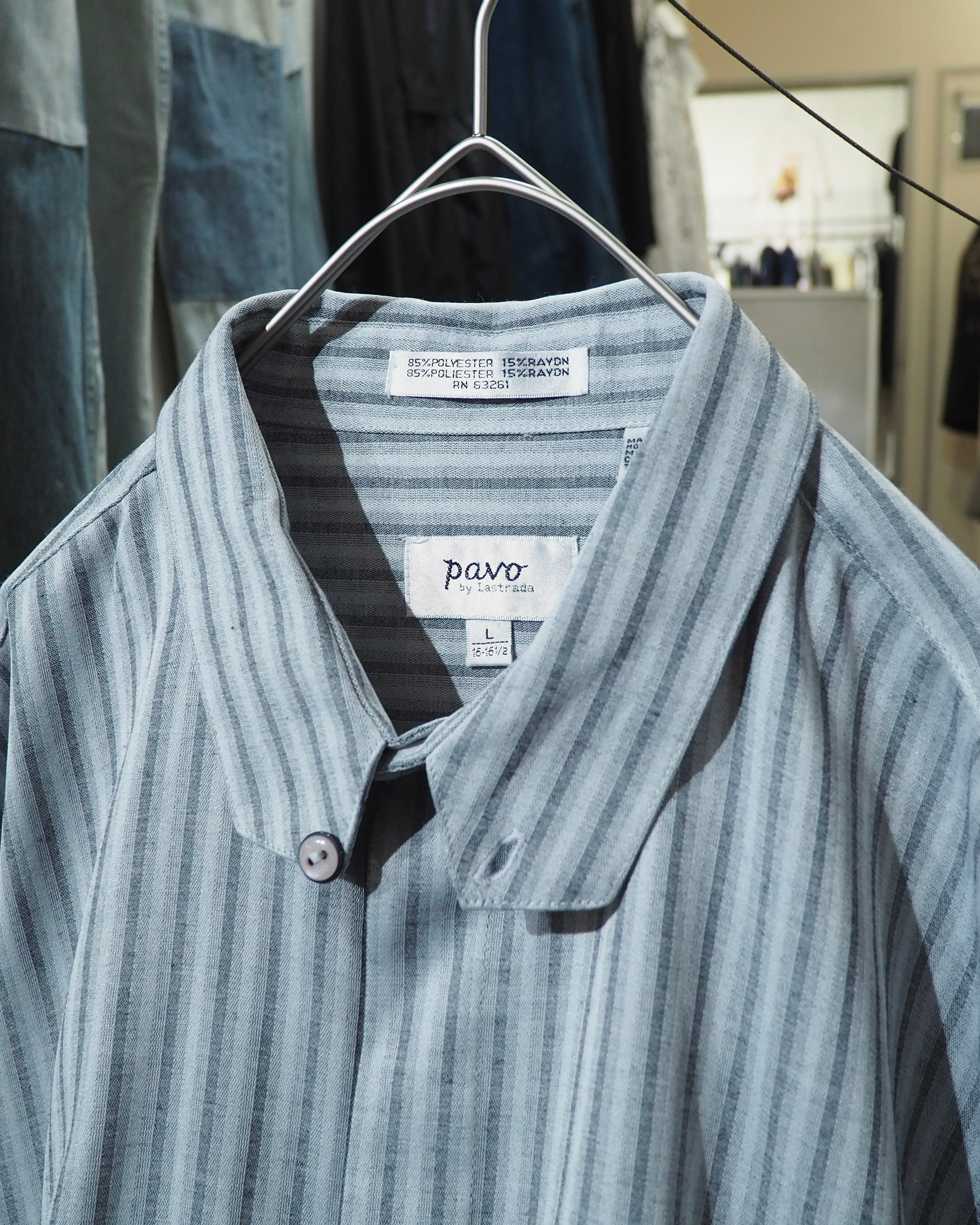 1990s " Pavo by Lastrade " Deformation Collar Design Vintage Drape Loose Shirt