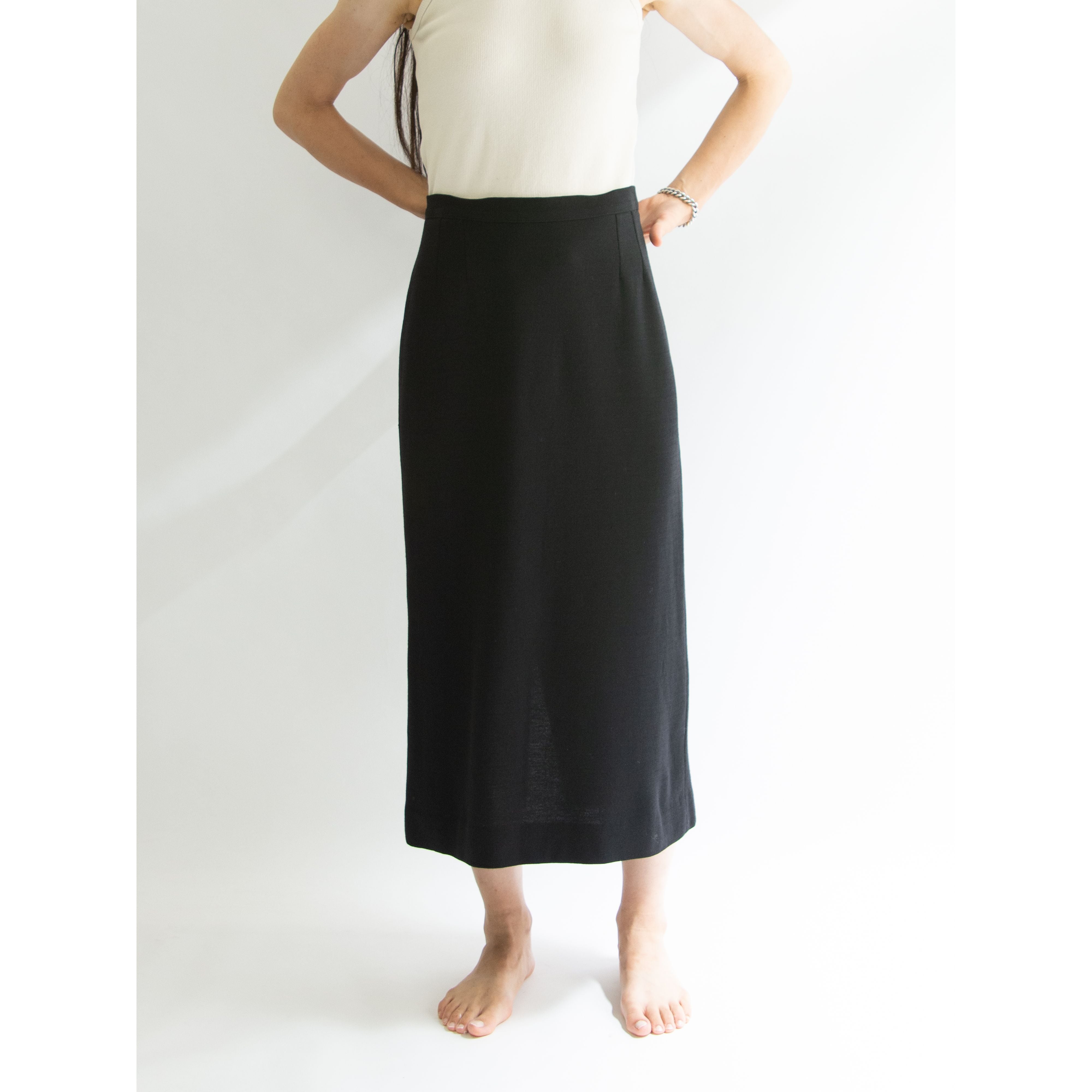 【SONIA RYKIEL】Made in France 100% Wool Jersey Skirt（ソニアリキエル フランス製ウールジャージスカート）