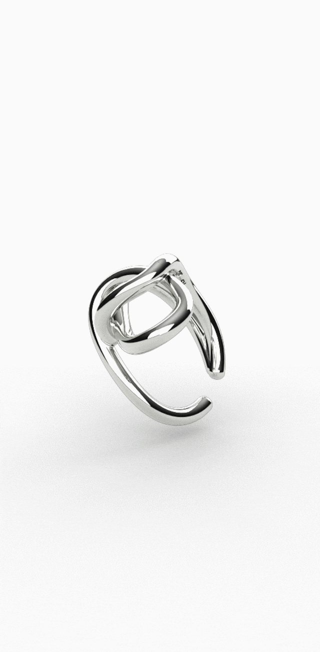 Wire Silver925 Ring / Ear cuff