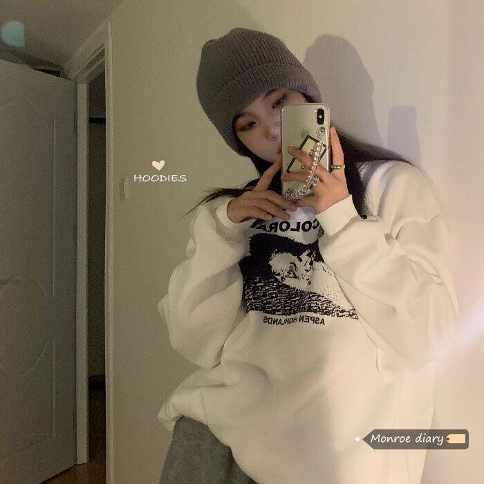 オータムウィンターセーター ベルベットルーズジャケット ロング 秋物 冬物 モンロー62352818079