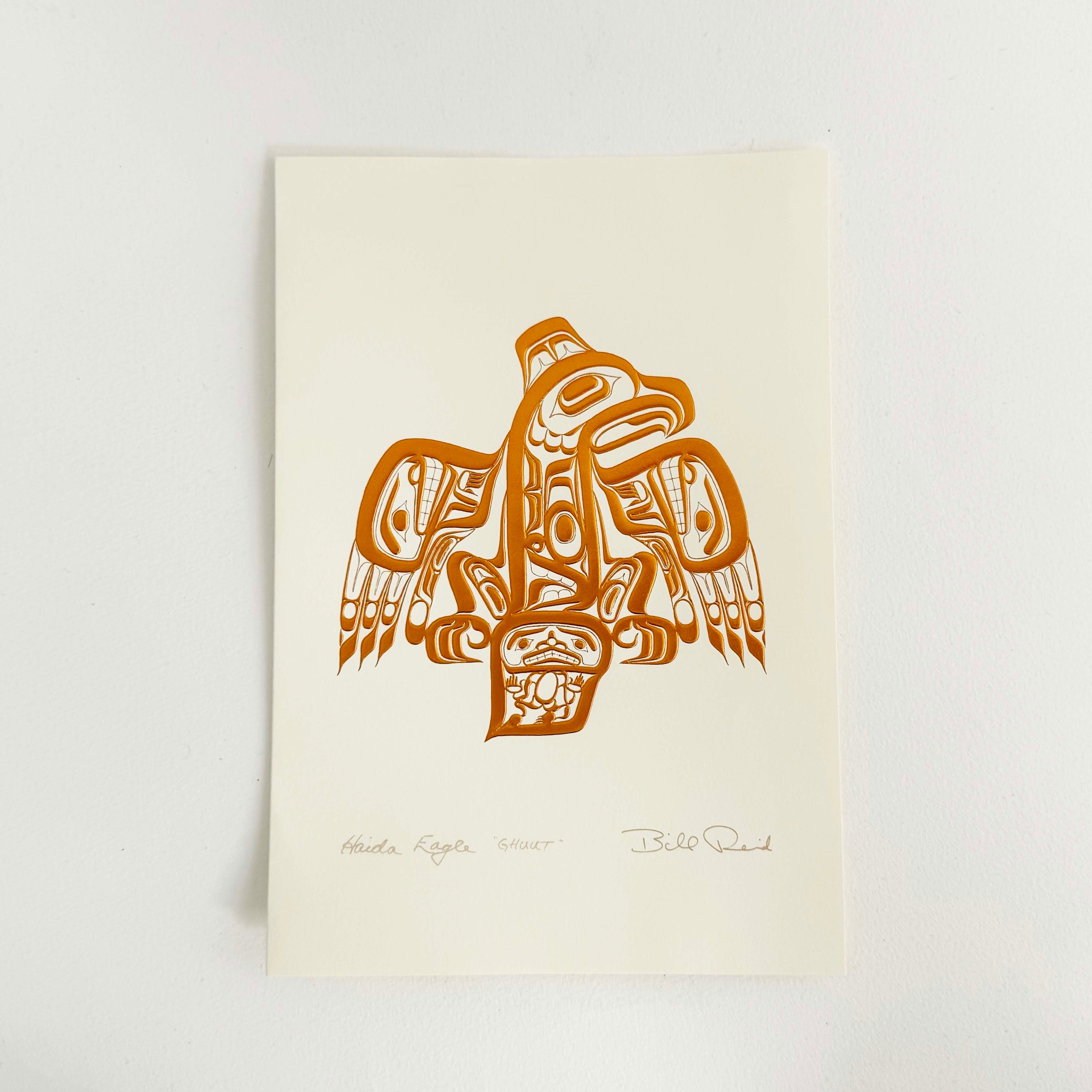 先住民ハイダイーグル セリグラフ（ビル・リード作）