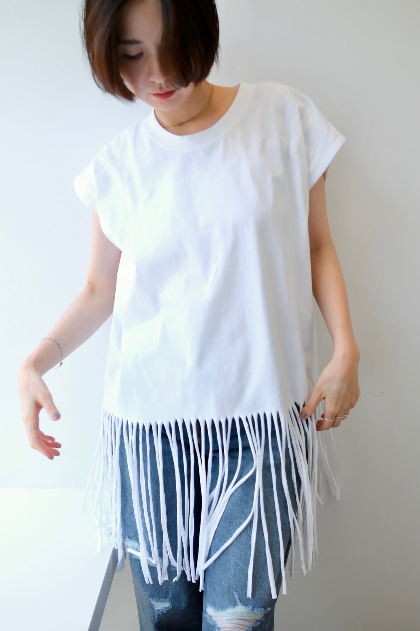 FRINGE TOPS フリンジトップス White